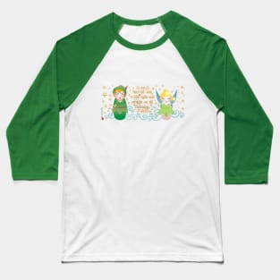 Kokeshis Peter and fairy Baseball T-Shirt